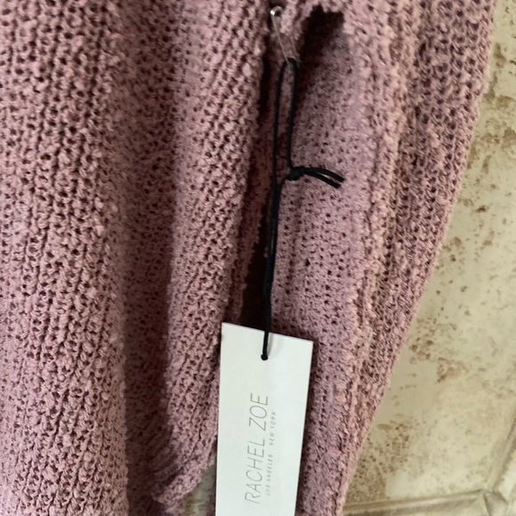 NWT Rachel Zoe dust pink V sweater size L - Picture 3 of 5